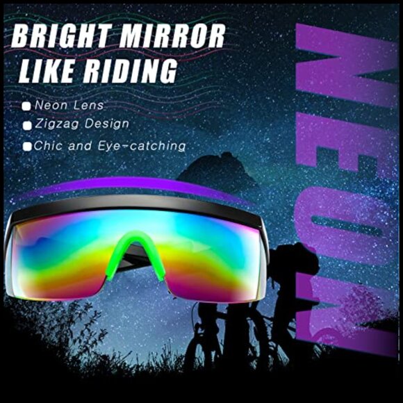 3 Pairs Retro Semi Rimless Sunglasses Zigzag Temple Gradient Lens main image 5